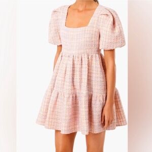 Tuckernuck Tweed Mini Dress Women's Small NWT Hyacinth House Cottagecore